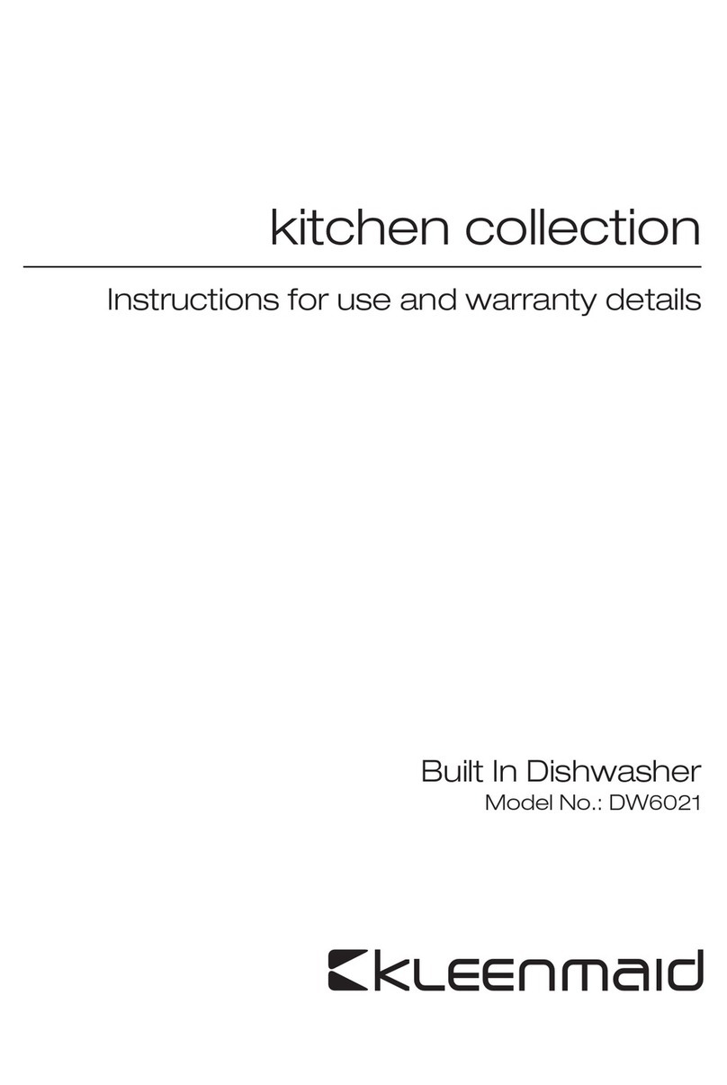 Kleenmaid DW6021 Installation guide