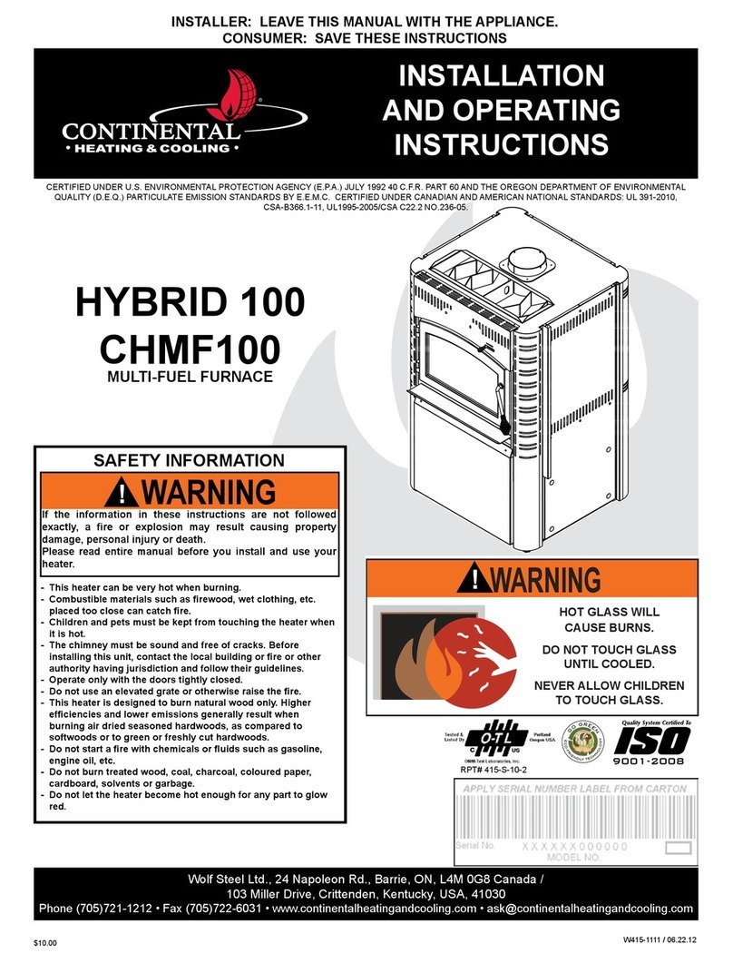 Continental Refrigerator HYBRID 100 Installation and operating instructions