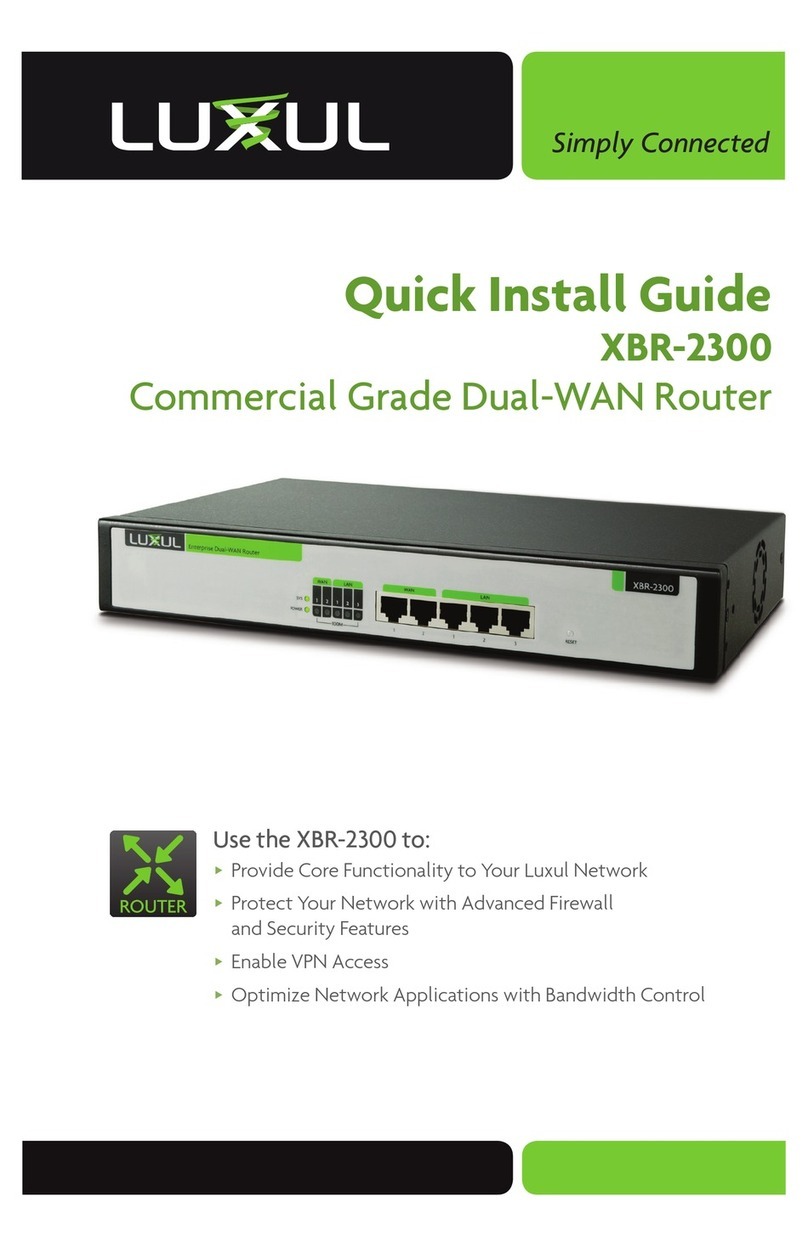 Luxul XBR-2300 User manual