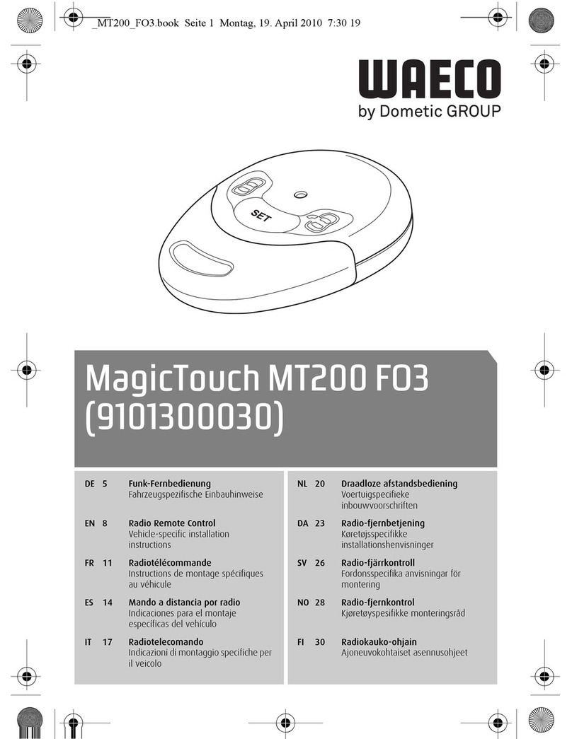 Waeco MagicTouch MT200 FO3 Vehicle-specific installation instructions