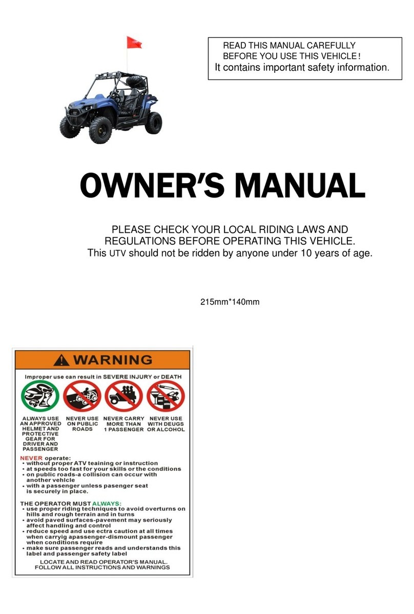 SSR Motorsports GKV200 owner's manual