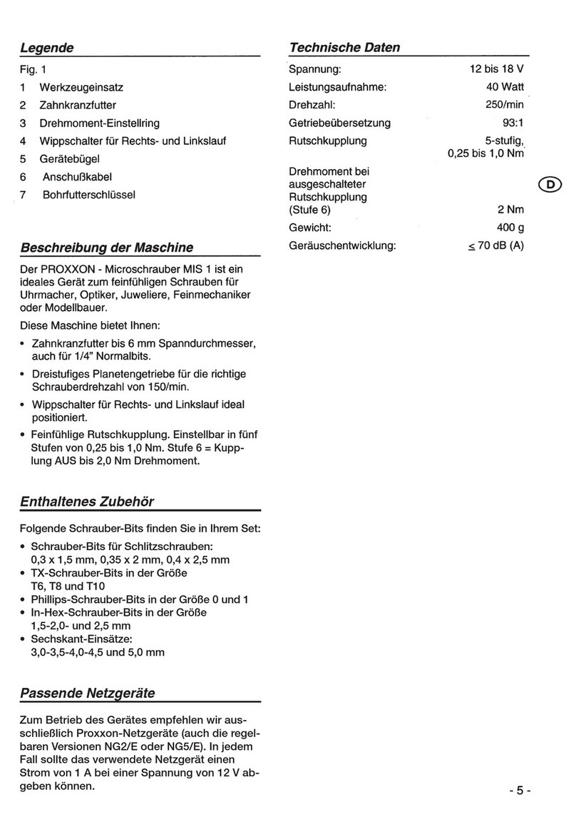Proxxon MIS 1 manual
