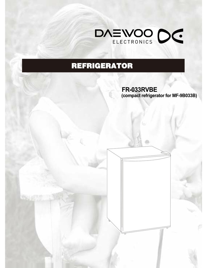 Daewoo FR-033RVBE Use and care guide