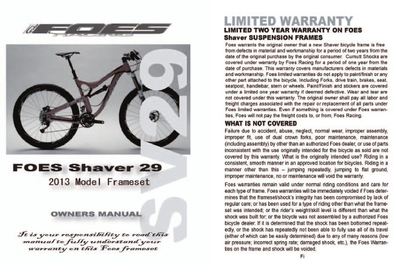 Foes Shaver 29 owner's manual