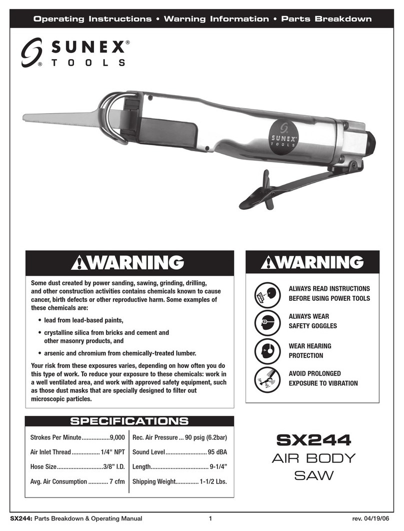 Sunex Tools SX244 operating instructions