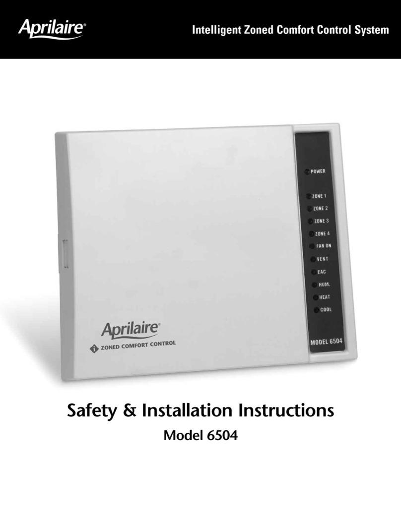 Aprilaire 6504 Safety & installation instructions