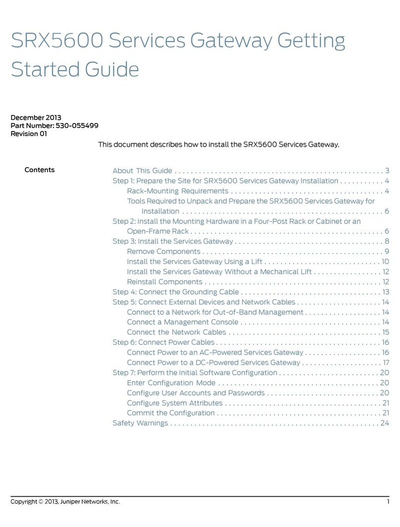 Juniper SRX5600 Getting started guide