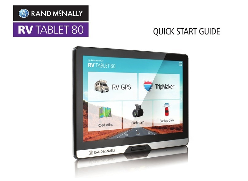 Rand McNally RV TABLET 80 quick start guide