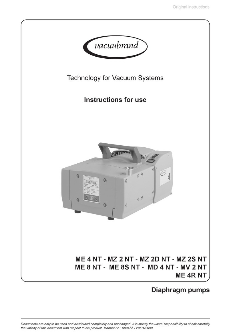 vacuubrand ME 4 NT Instructions for use