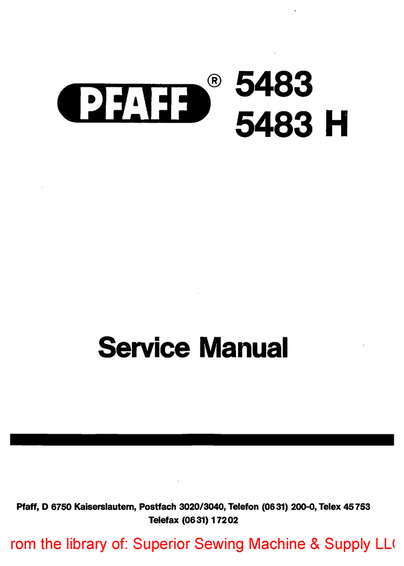 Pfaff 5483 Series User manual