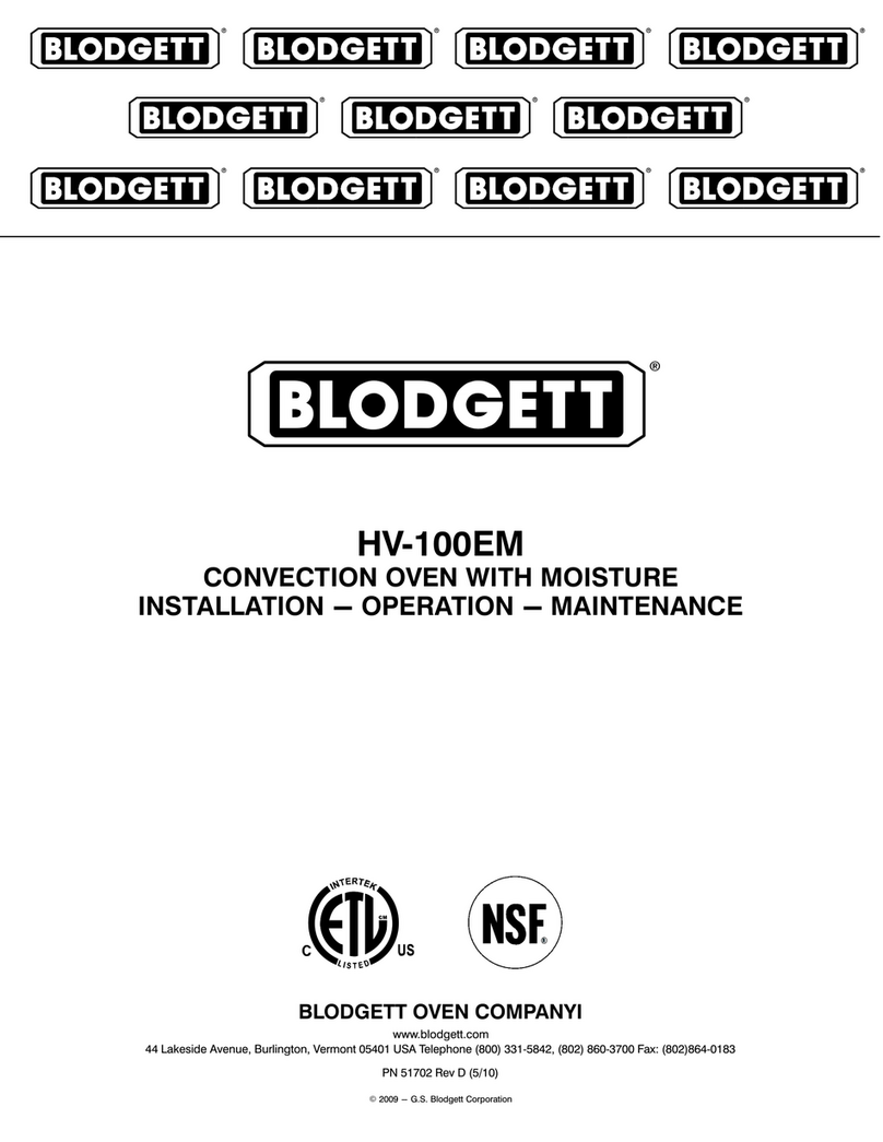 Blodgett HV-100EM User manual
