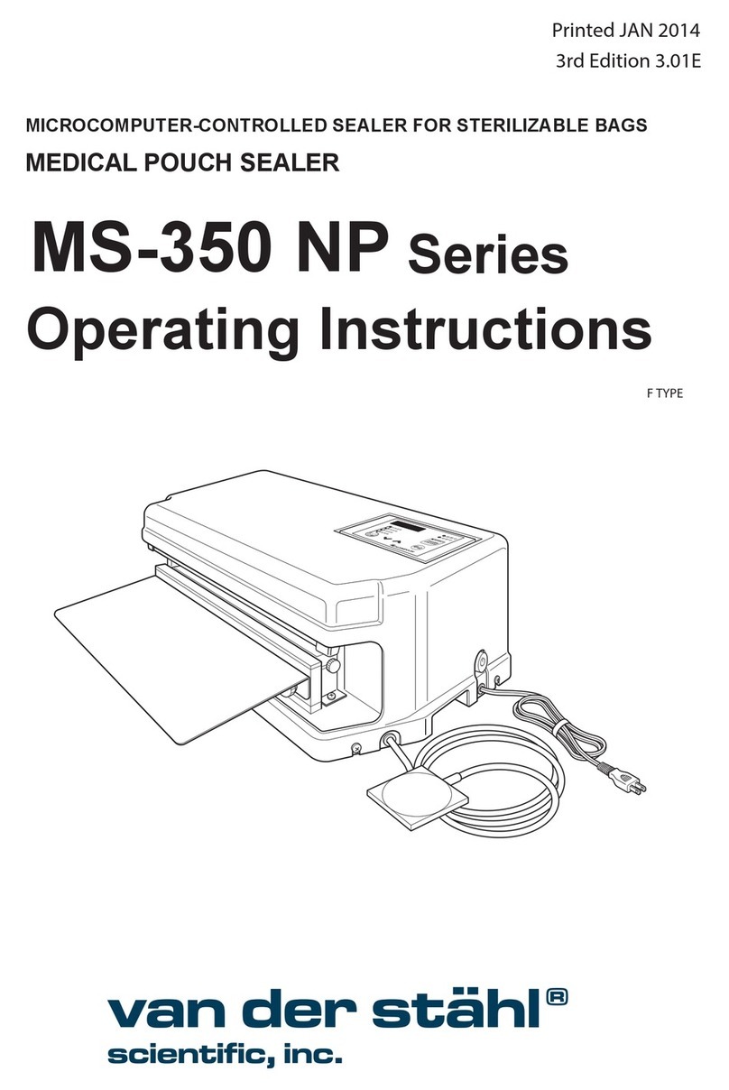 Van Der Stahl MS-350 NP Series Operating	 instruction