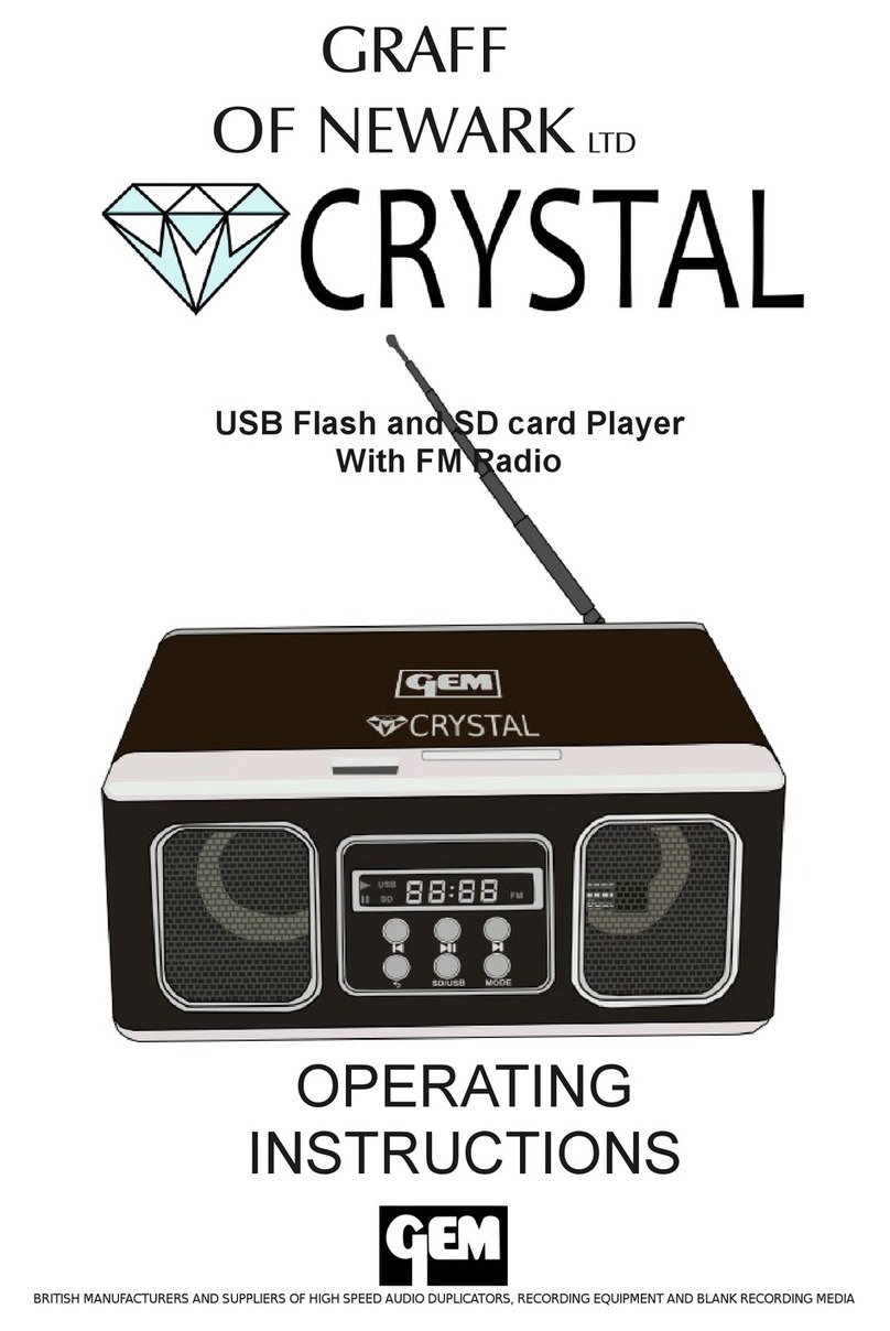 graff of newark GEM Crystal operating instructions