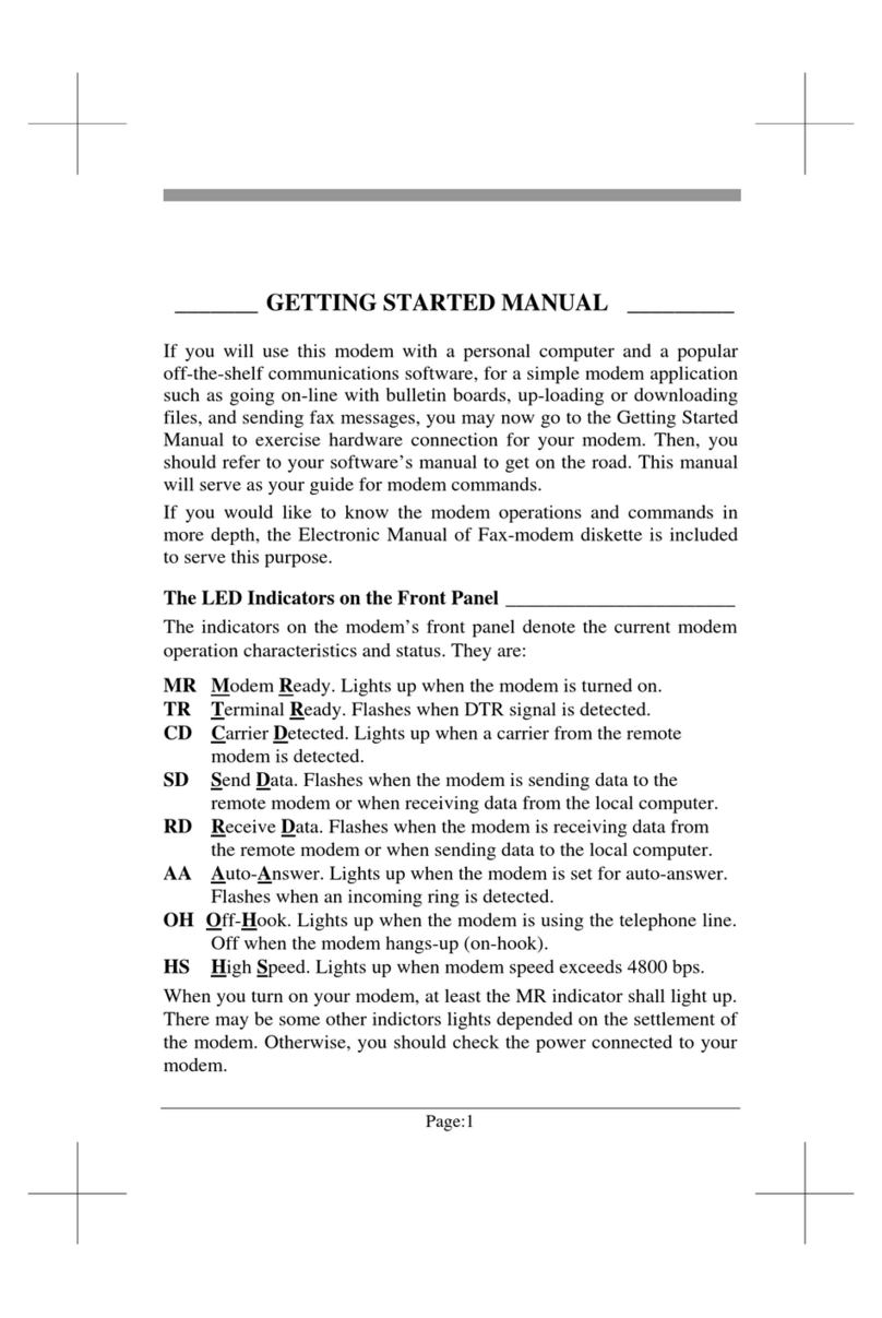 Datatronics ITU-T V.42bis Getting started manual