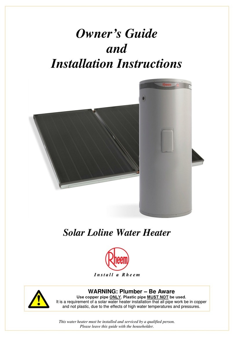 Rheem Loline 271 Owner's guide and installation instructions