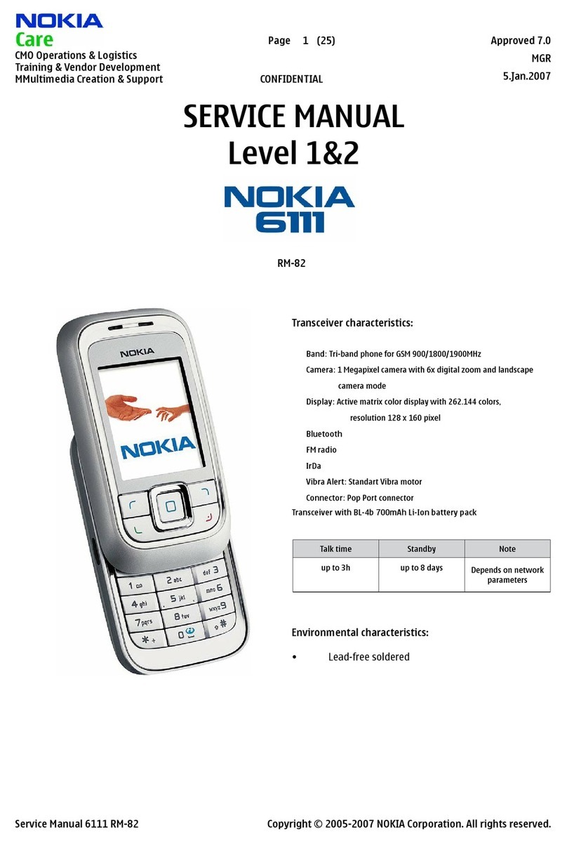 Nokia 6111 RM-82 Service manual