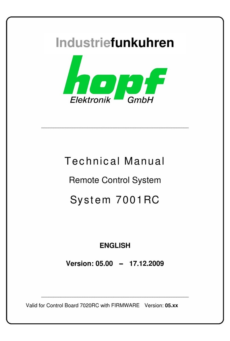 hopf 7001RC Technical manual