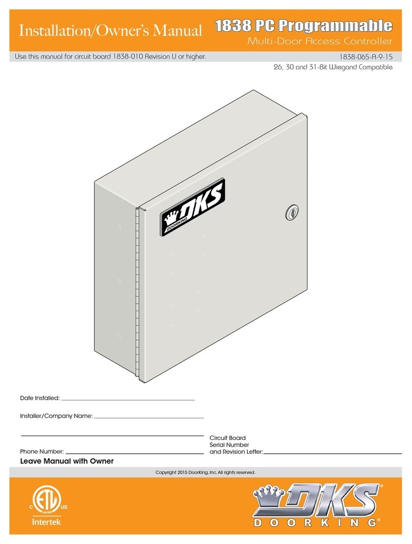 DKS 1838 Installation and owner's guide