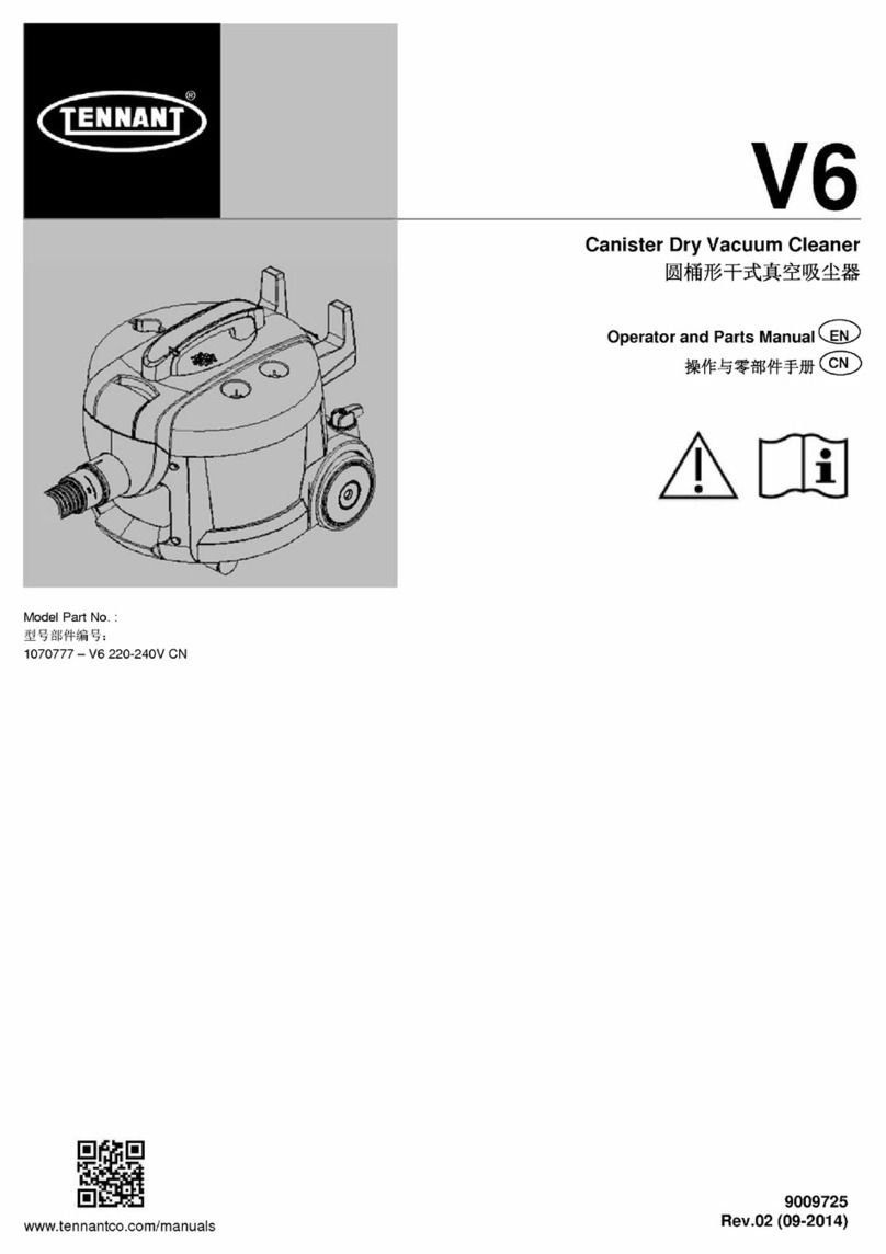 Tennant V6 Operator and parts manual