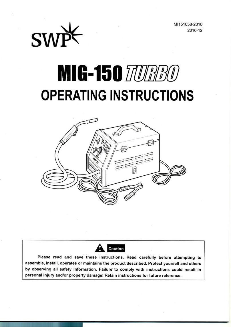 SWP MIG 150 TURBO operating instructions