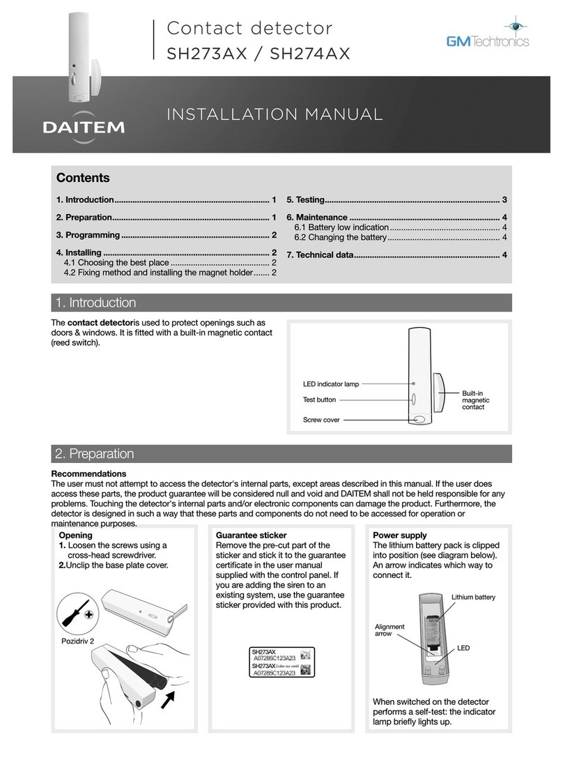 DAITEM SH273AX installation manual