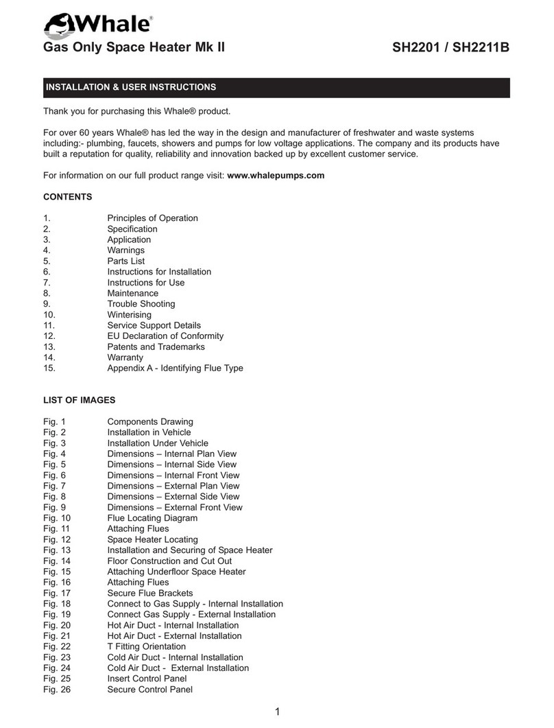 Whale SH2201 Installation & user's instructions Whale SH2201 Installation & user's instructions