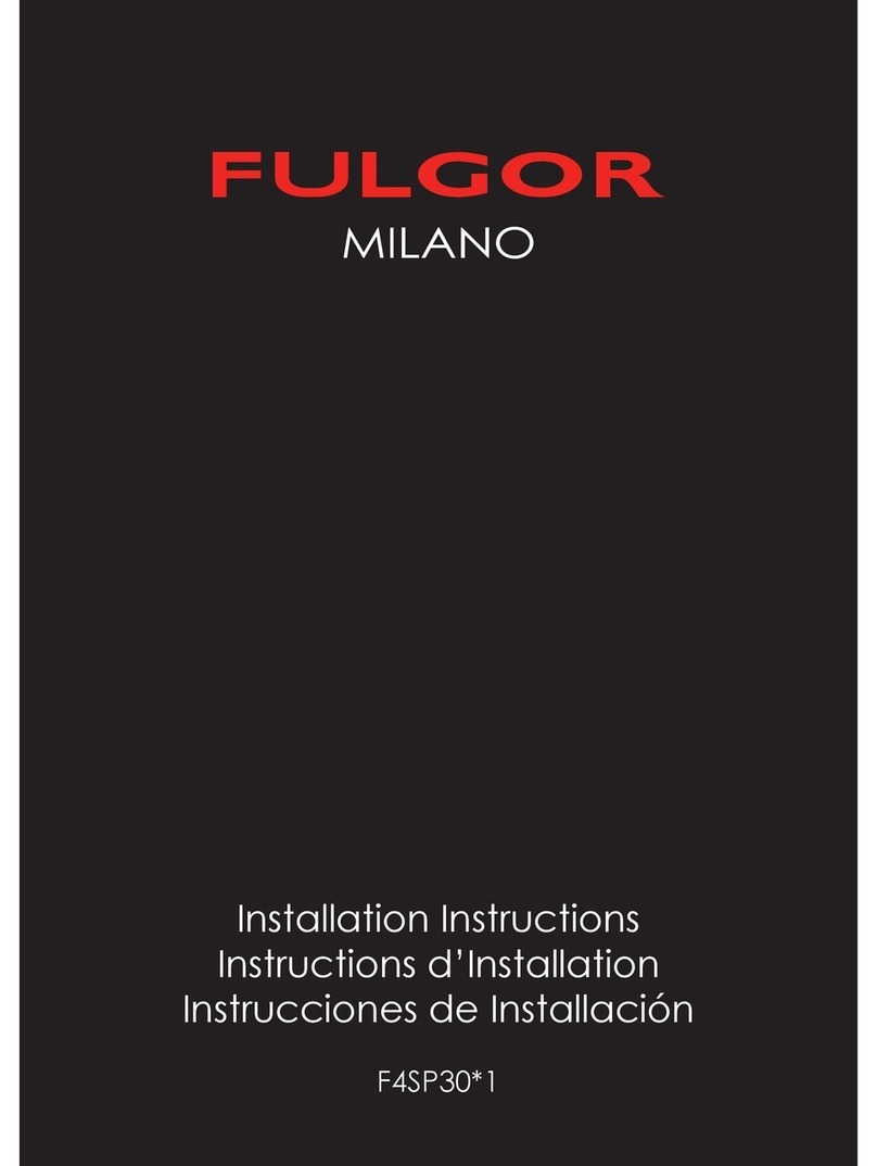 FULGOR MILANO installation manual