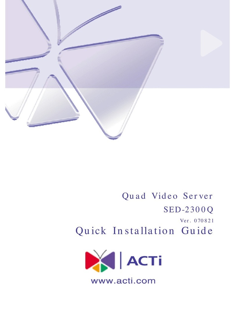 ACTi SED-2300Q Quick installation guide