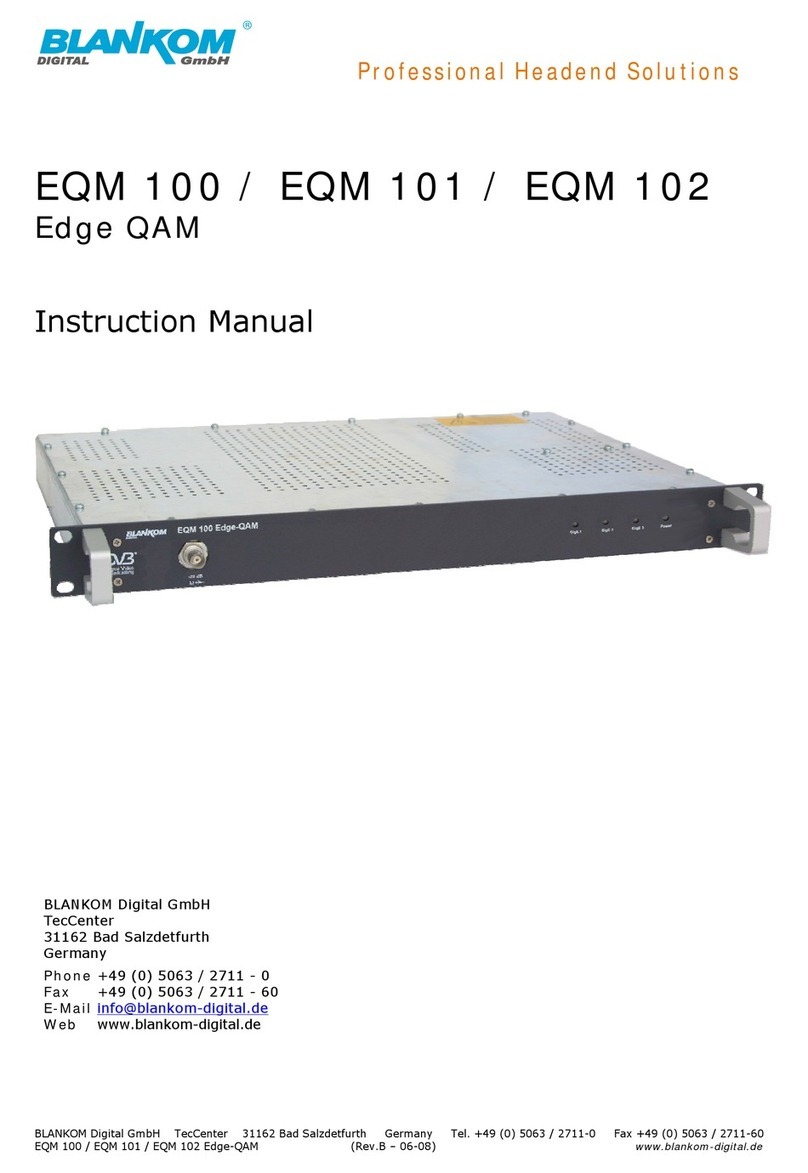 Blankom EQM 100 User manual