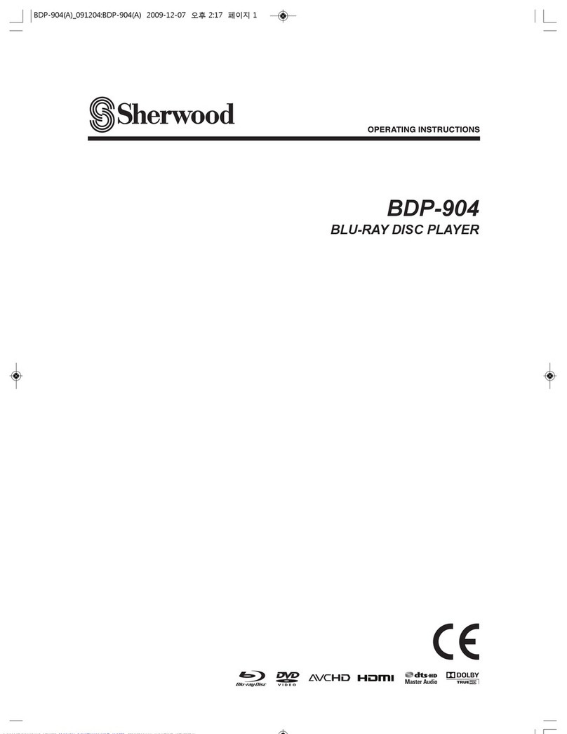 Sherwood BDP904 operating instructions