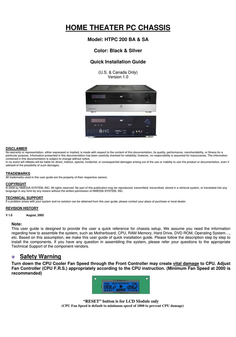 nMedia HTPC 200 BA Quick installation guide nMedia HTPC 200 BA Quick installation guide