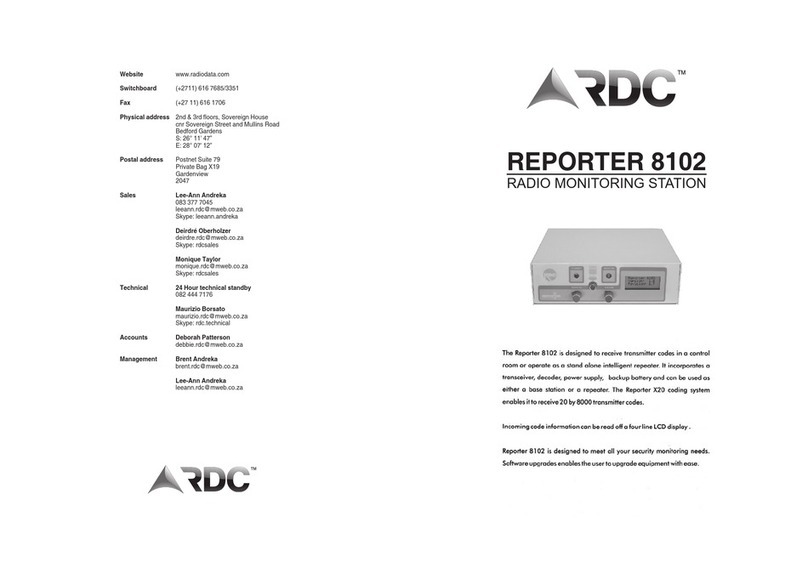 RDC REPORTER 8102 user manual