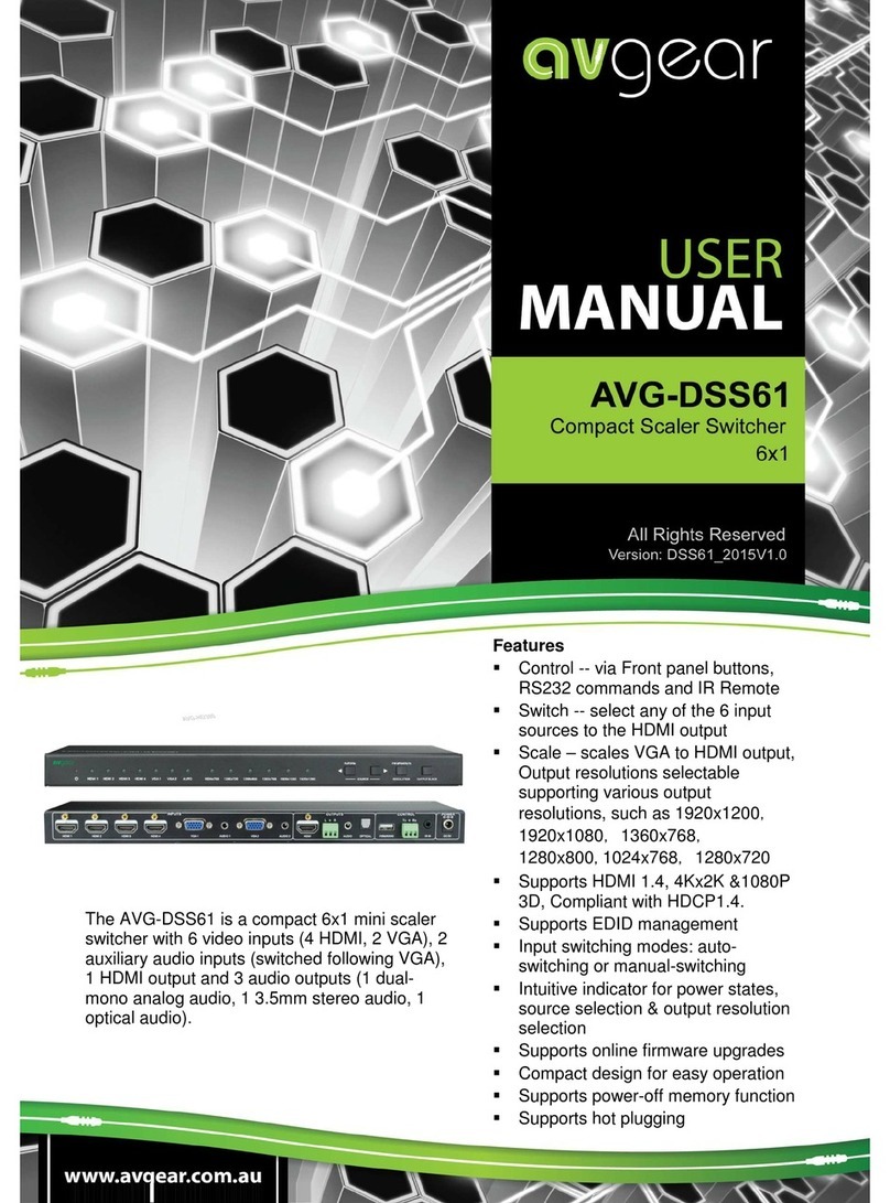 AVGear AVG-DSS61 User manual