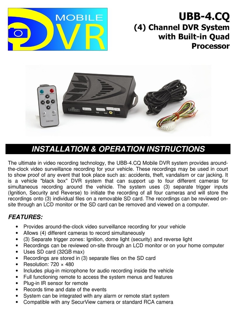 MOBILE DVR UBB-4.CQ Installation/operation instruction manual