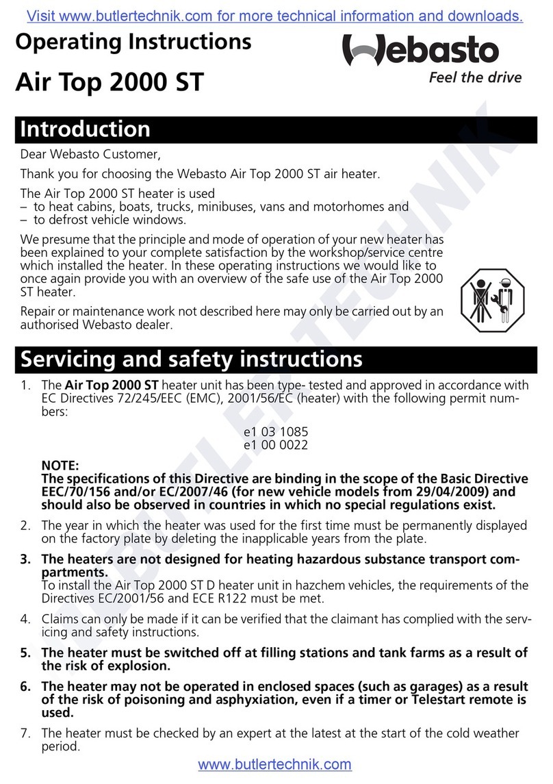 Webasto Air Top 2000 ST operating instructions