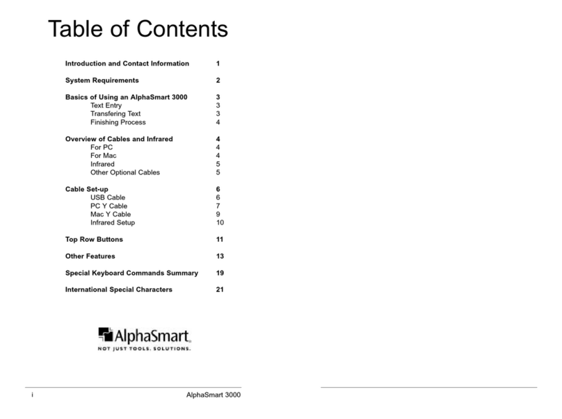 Alphasmart 3000 User manual