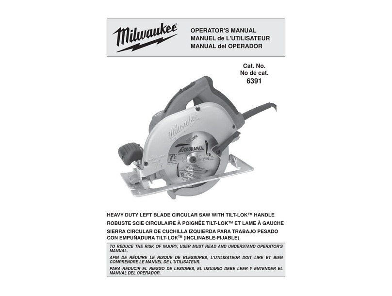 Milwaukee 6391 Operator's manual