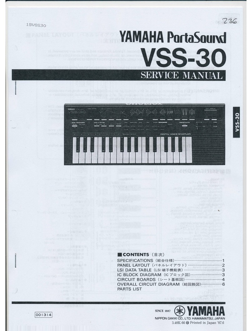 Yamaha PortaSound VSS-30 Service manual