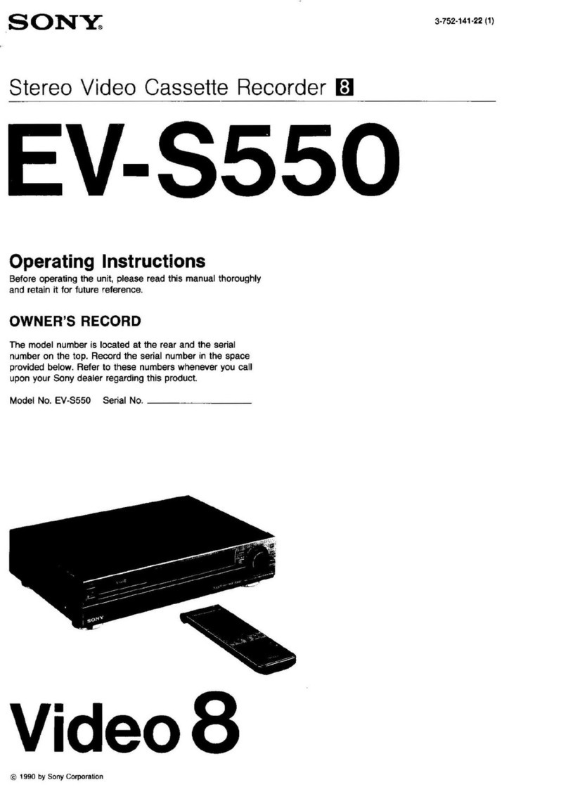 Sony EV-5550 User manual Sony EV-5550 User manual