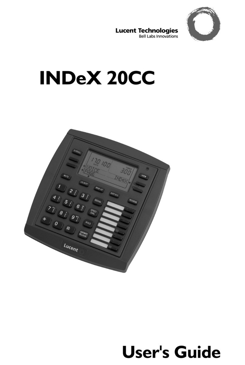Avaya INDeX 20CC turret user guide