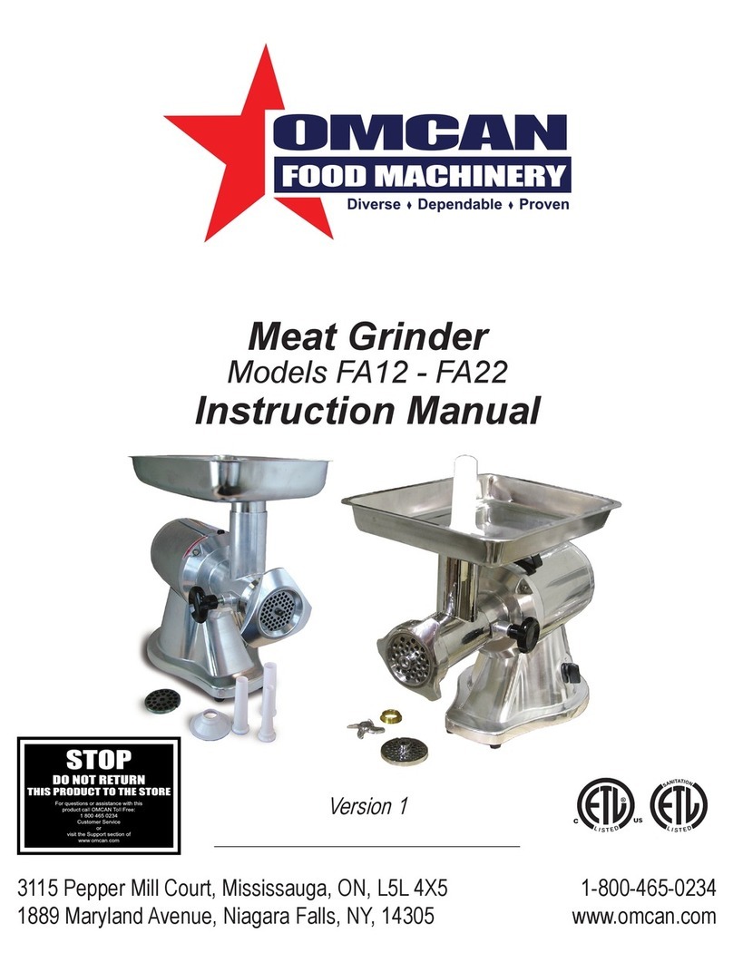 Omcan FA12 User manual