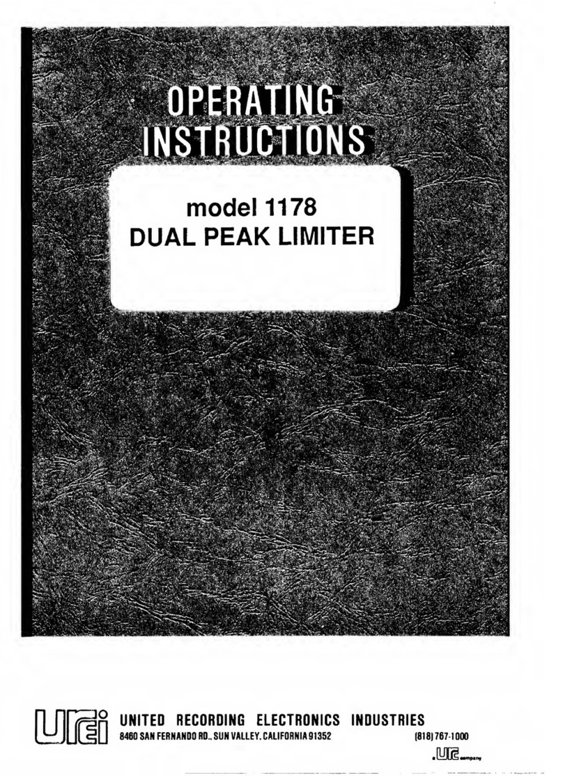 Universal Audio 1178 User manual