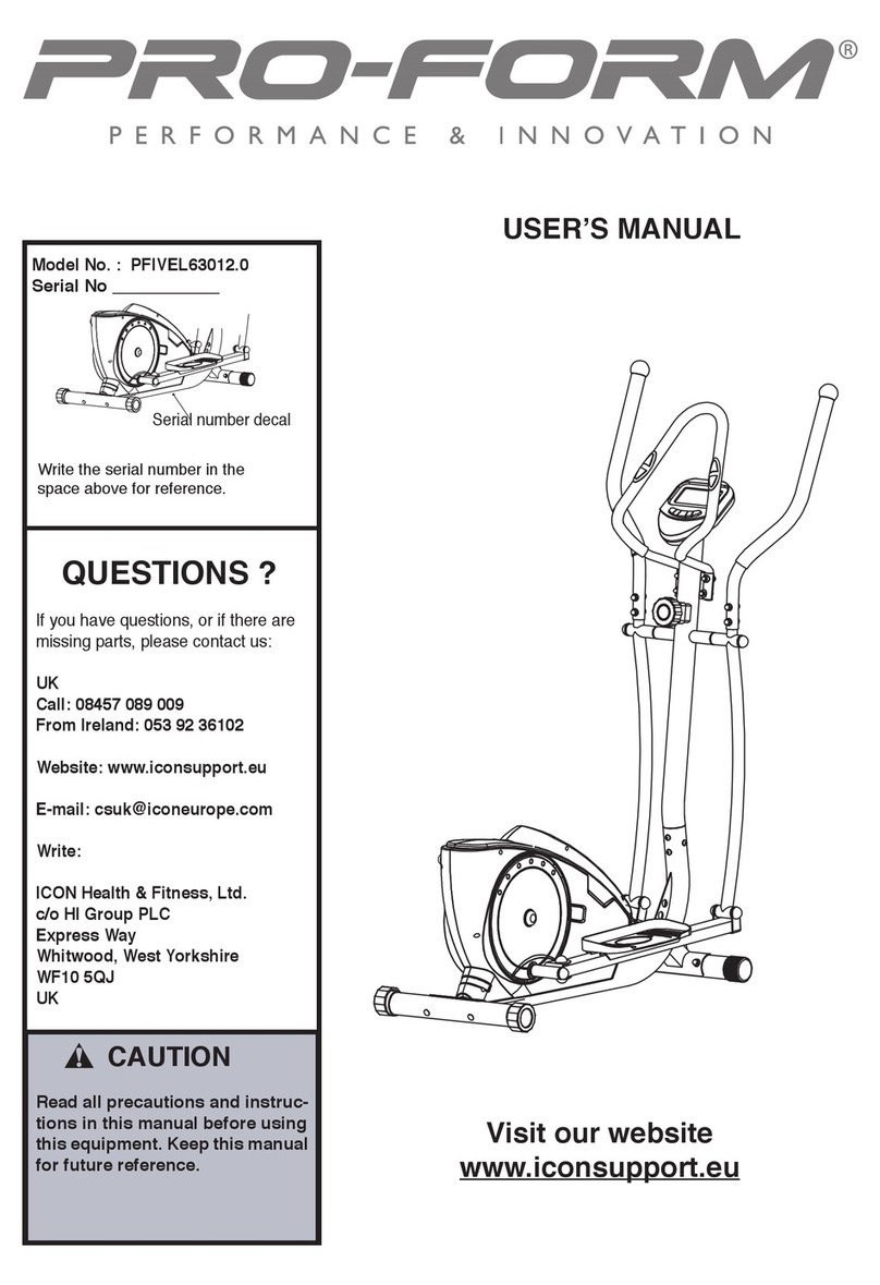 Pro-Form PFIVEL63012.0 user manual