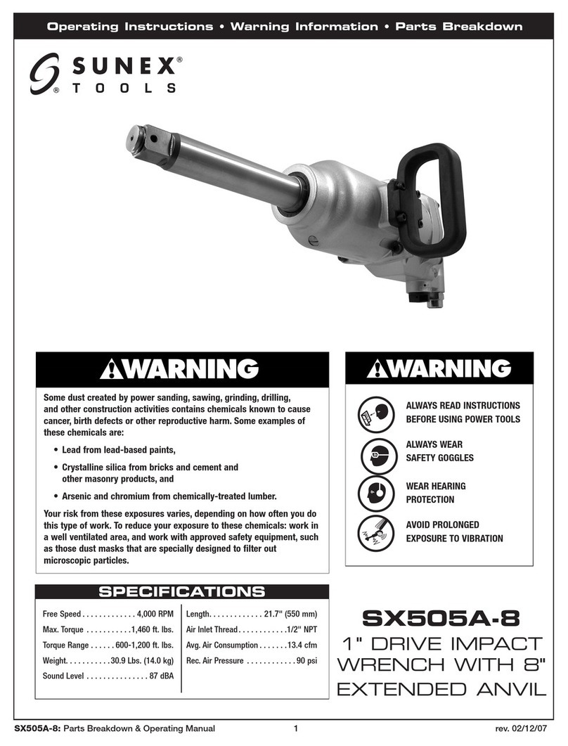 Sunex Tools SX505A-8 User manual Sunex Tools SX505A-8 User manual