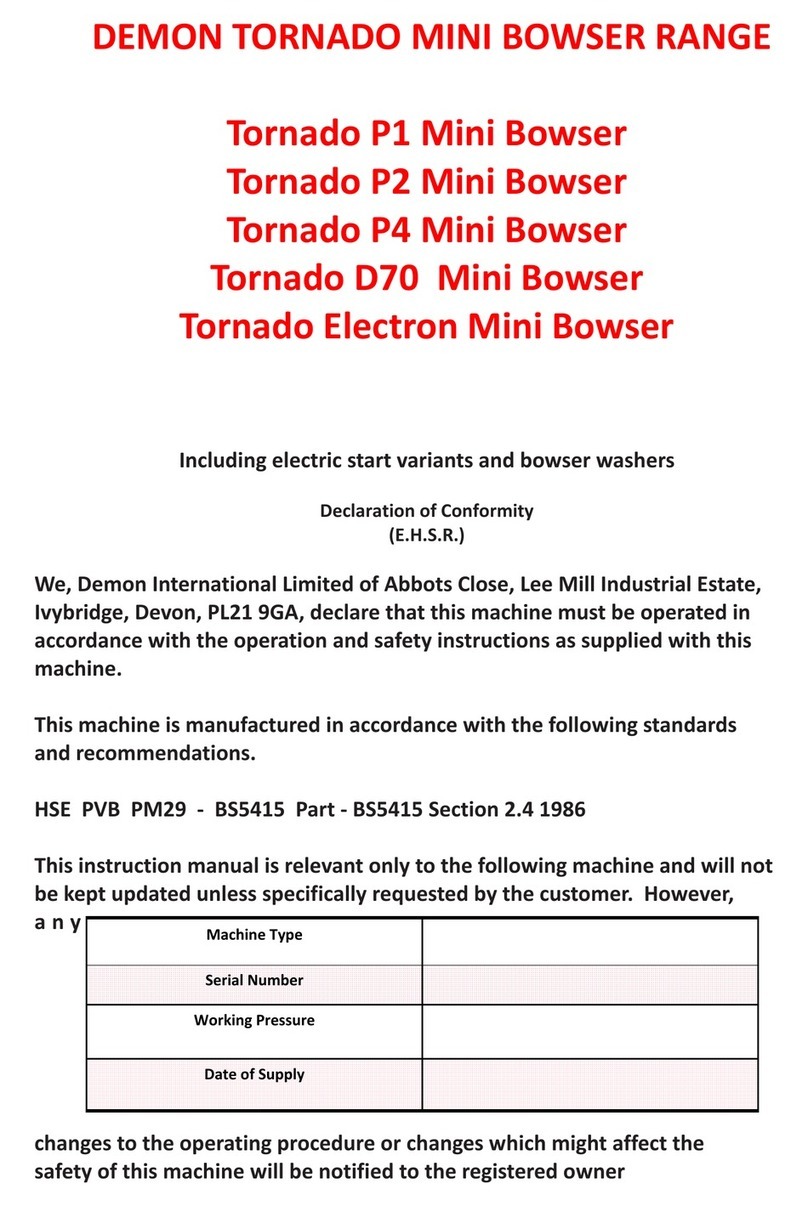 Demon International Tornado P1 Mini Bowser instruction manual
