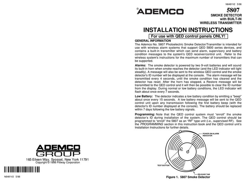 ADEMCO 5807 installation instructions ADEMCO 5807 installation instructions