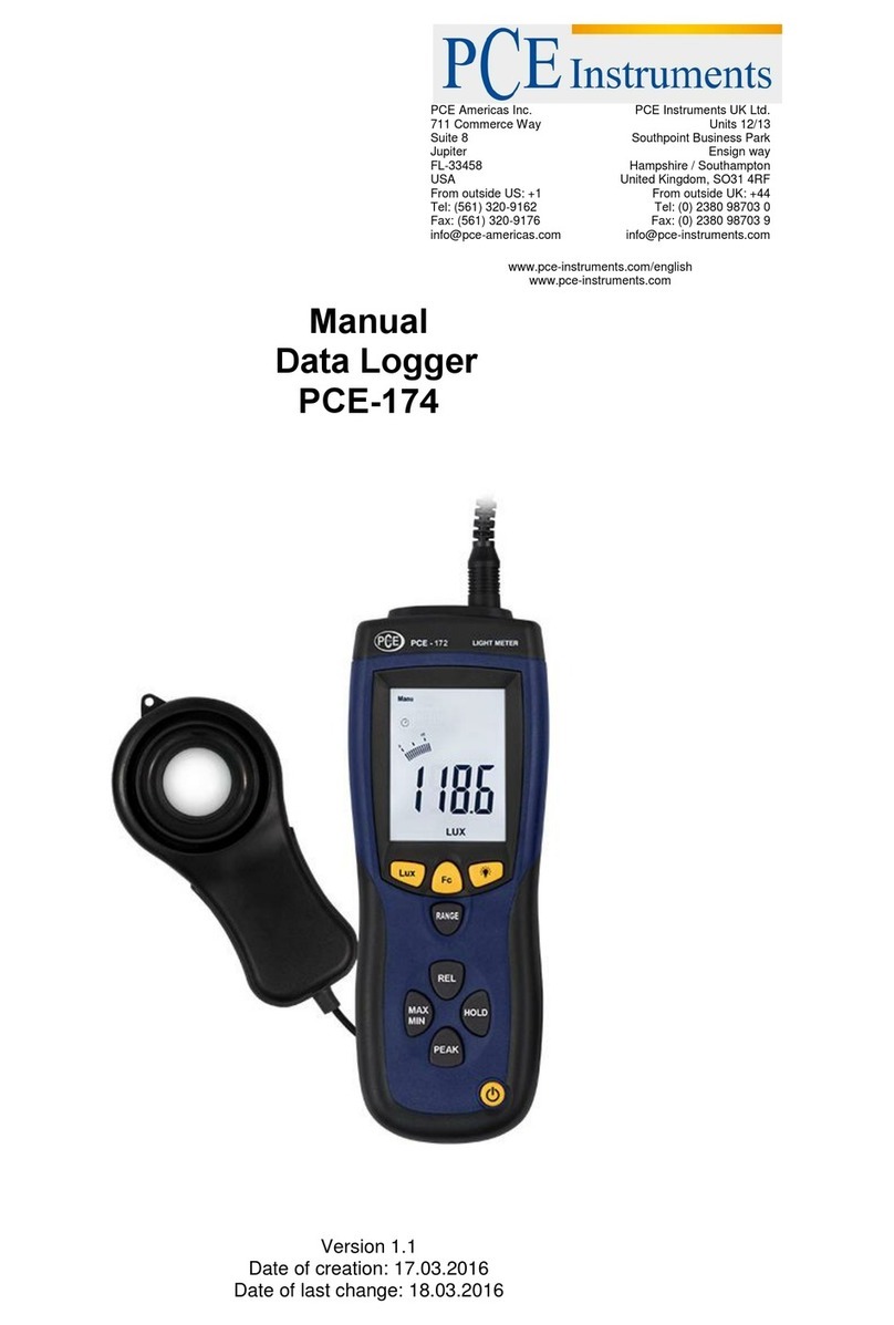 PCE Instruments PCE-174 User manual PCE Instruments PCE-174 User manual