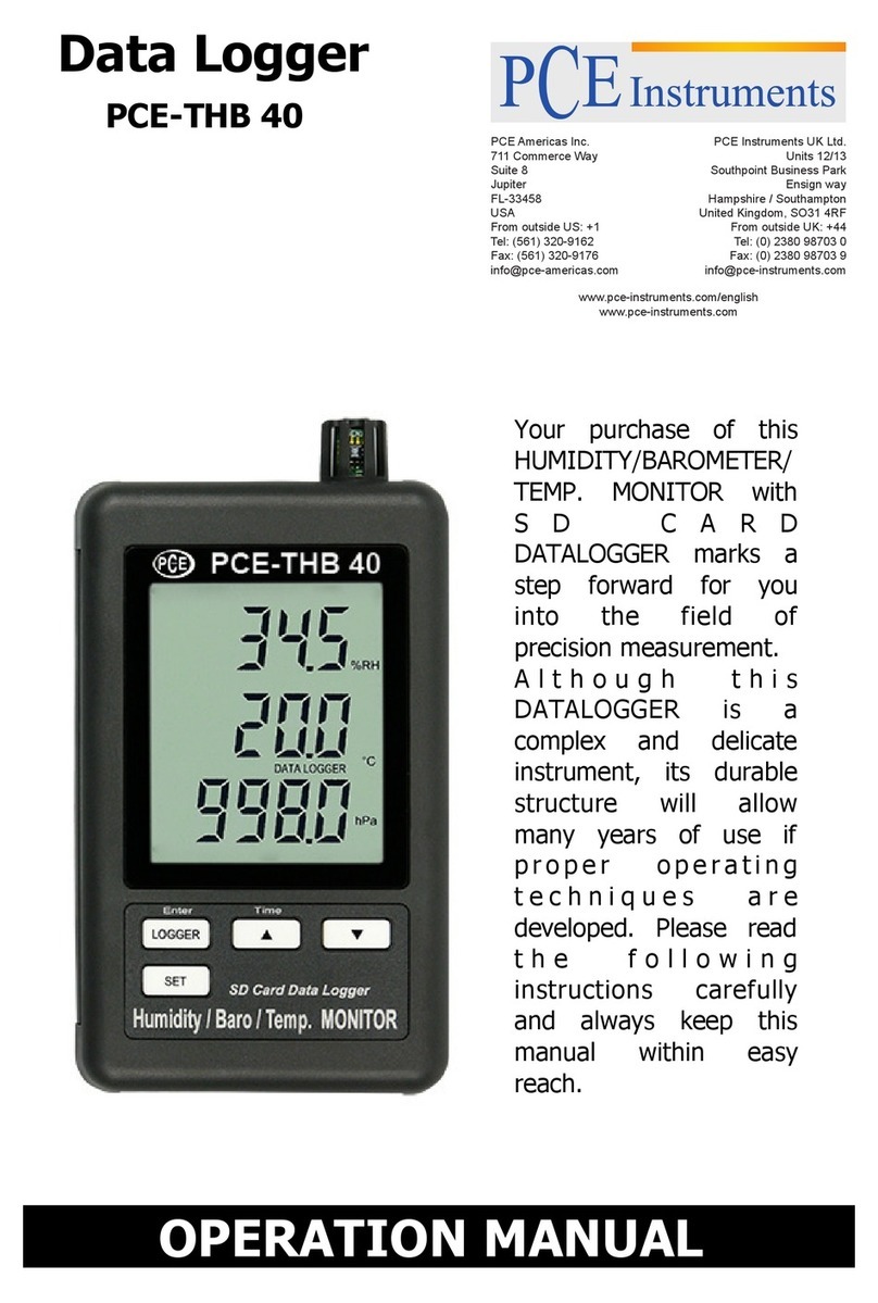 PCE Instruments PCE-THB 40 User manual