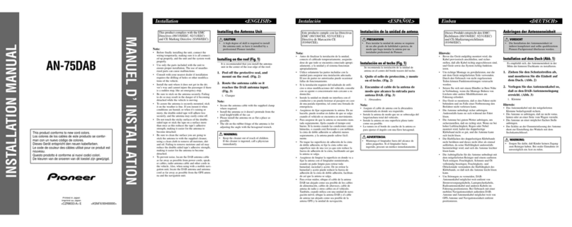 Pioneer AN-75DAB installation manual