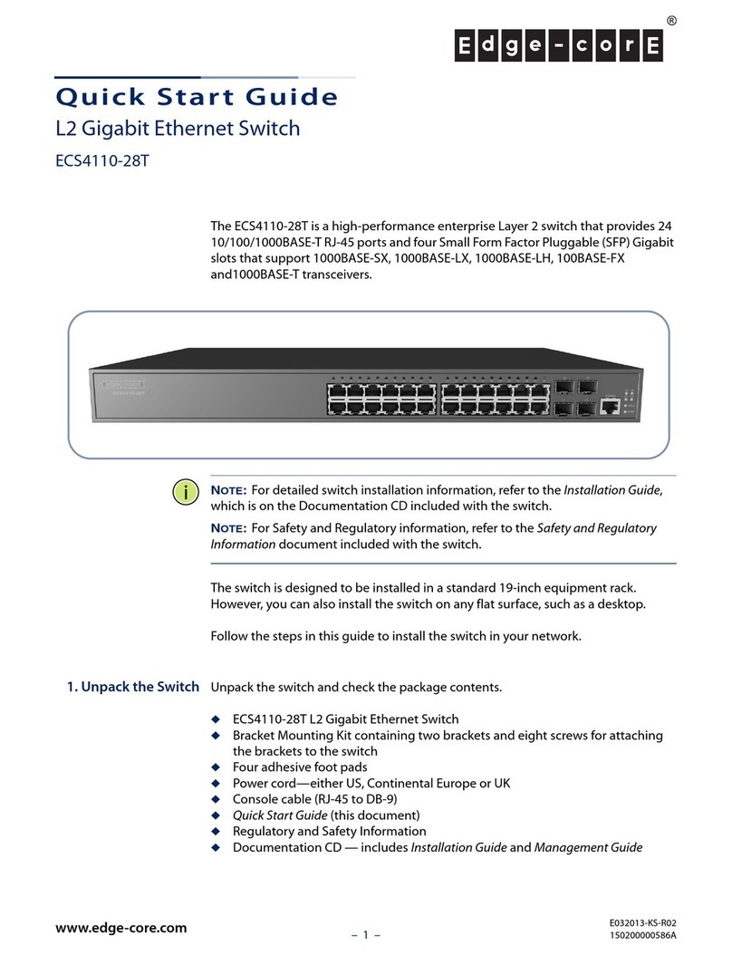Edge-Core ECS4110-28T quick start guide Edge-Core ECS4110-28T quick start guide